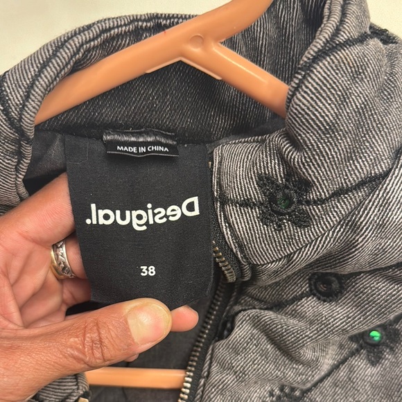 Desigual Quilted Sequin Denim Jacket - Picture 11 of 14